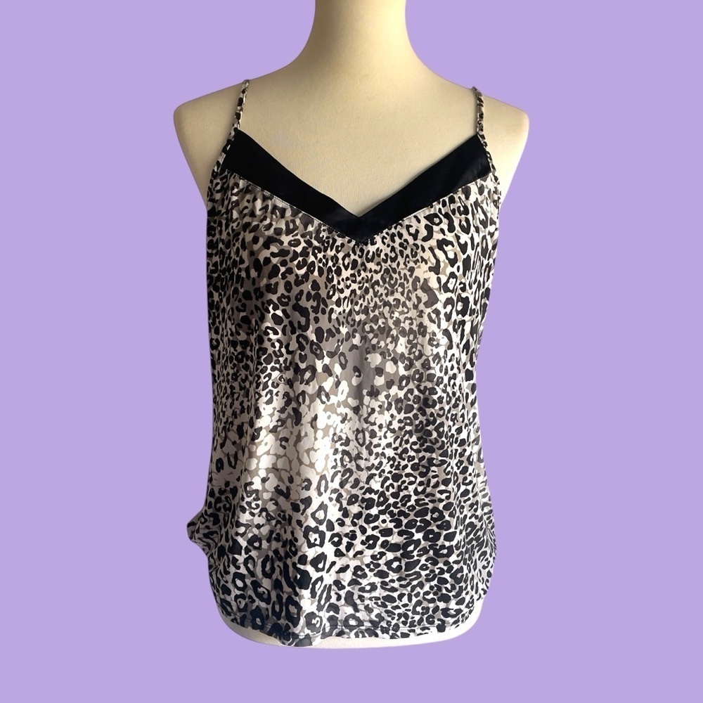 Y2K leopard print tank camisole large
